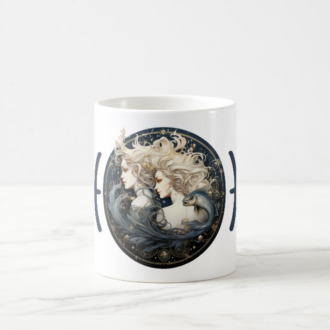 Stränga isces-symbolteckning kaffemugg (Center)