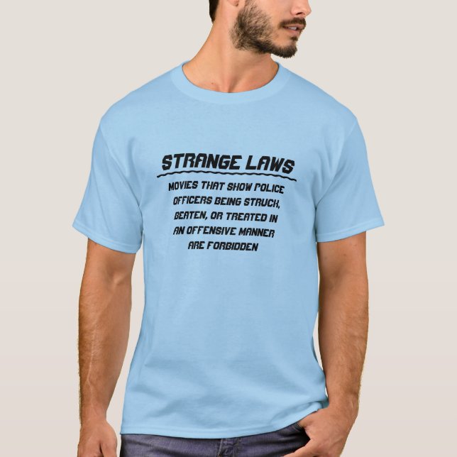 Stränga lagar polis i film t-shirt (Framsida)