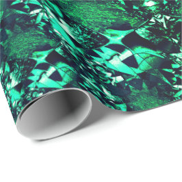 Stränga och krydda former med grönten "skarp" presentpapper