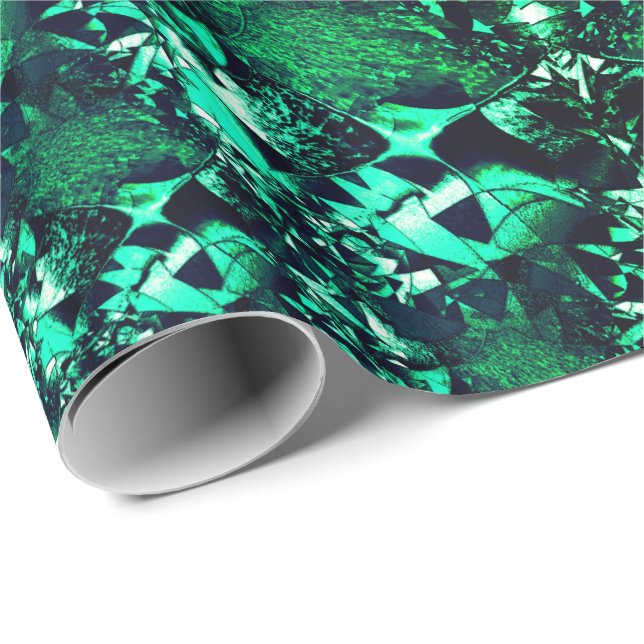 Stränga och krydda former med grönten "skarp" presentpapper (Rullad Hörn)