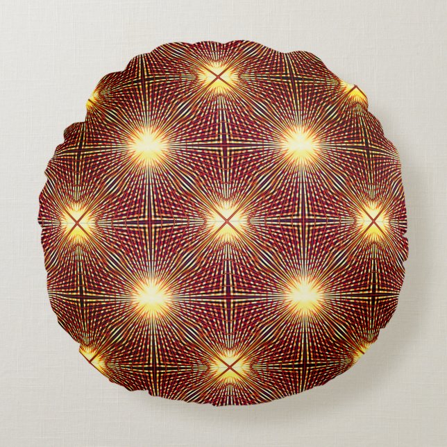 Stränga repetitionscirklar som genererar ljus i li rund kudde (Framsidan)