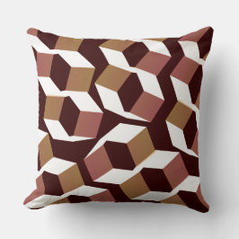 Stränga rödhexagoner på mörkaste röda bakgrund kudde