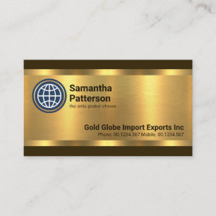 Strängande luxuriöst Guld Linjer Importerar export Visitkort