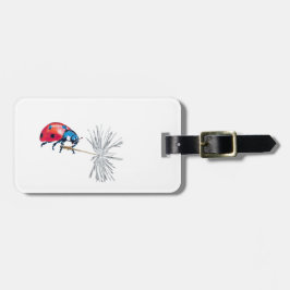 Strängande Nyckelpiga på ett dandelionfrö Bagagebricka