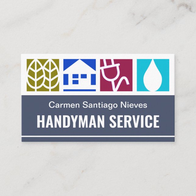 Strängande signal för Byggnad av Kreativ Visitkort (Framsida)