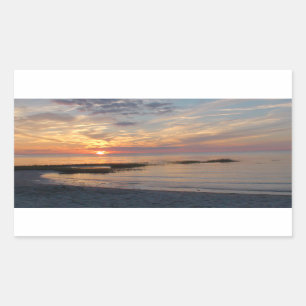 Strängande solnedgång över Cape Cod Photo Stick Rektangulärt Klistermärke