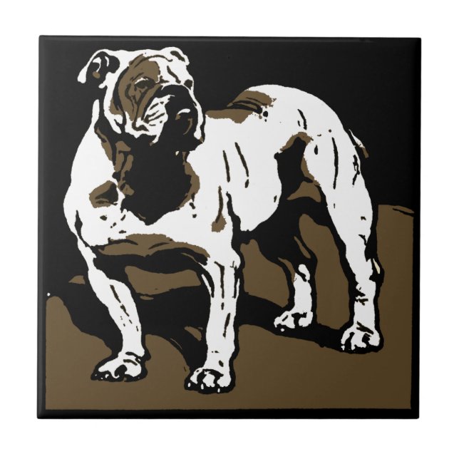 Strängande Viktorian Woodcut Animal Underlägg Bull (Framsidan)