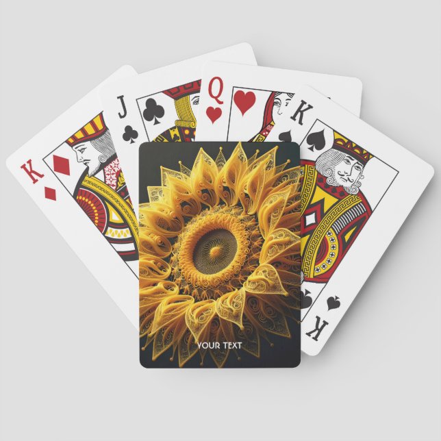Strängar av Fantasy Cute Solros Casinokort (Baksidan)