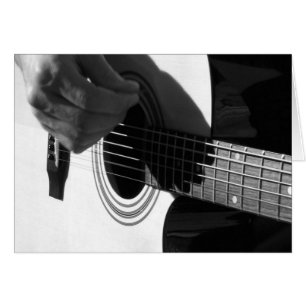 Strängar för akustiska gitarrer hälsningskort