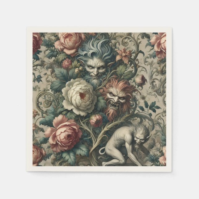 Strängare i nationalparken på natten - gotin Victo Pappersservett (Framsidan)