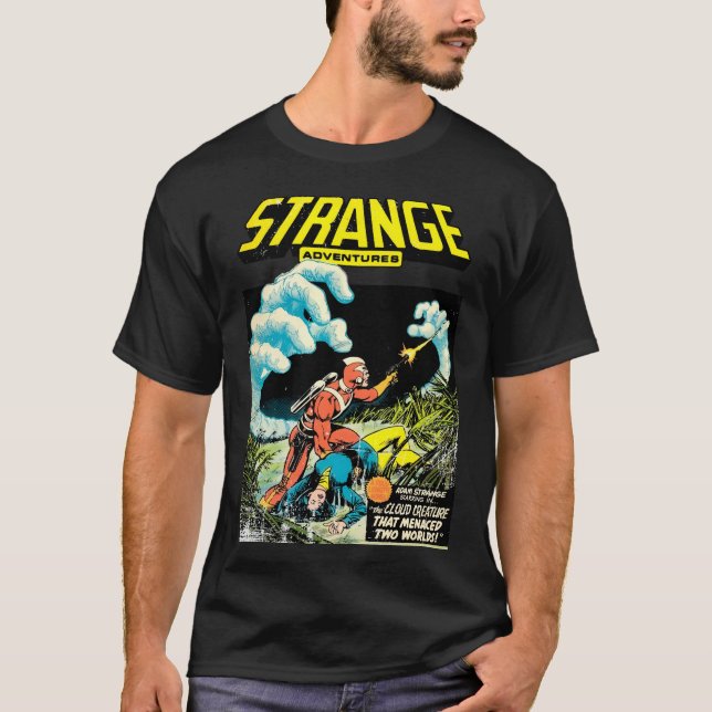 Strange Äventyr - Retro-Tecknader T Shirt (Framsida)