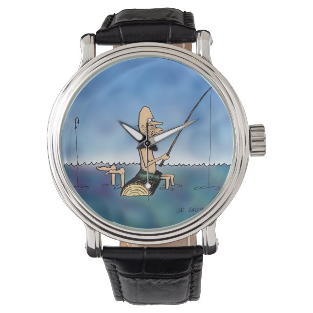 Strange Day Fishing Funny Watch Armbandsur (Framsida)