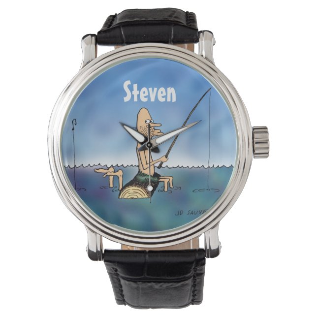 Strange Day Fishing Personlig Funny Watch Armbandsur (Framsida)