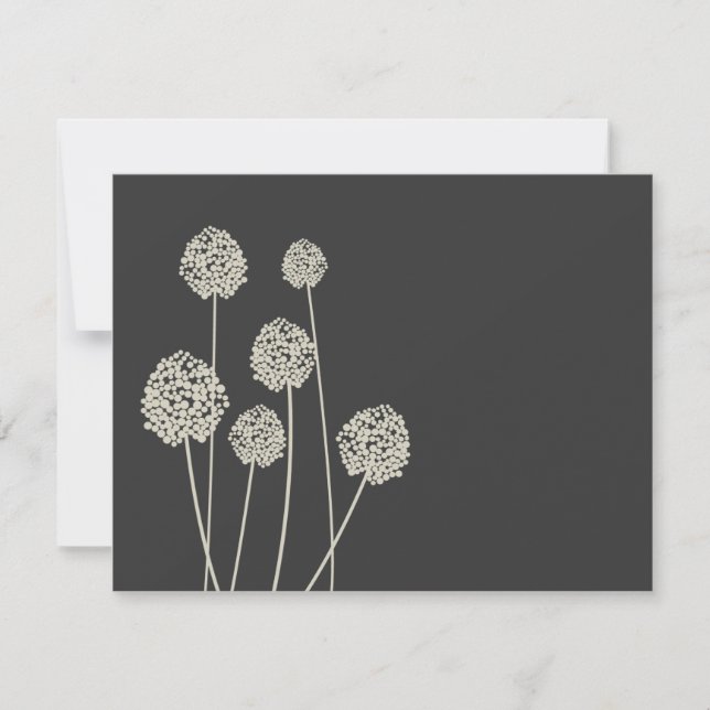Strange Flowers Tan/Grått Personal Stationery/Ante Anteckningskort (Framsida)