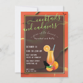 Strange Halloween Parody Cocktails och Cadavers Inbjudningar