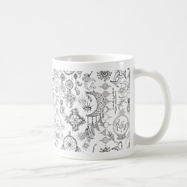 Strange Magic Circle Sigil Chaos Magic Witchcraf Kaffemugg (Höger)