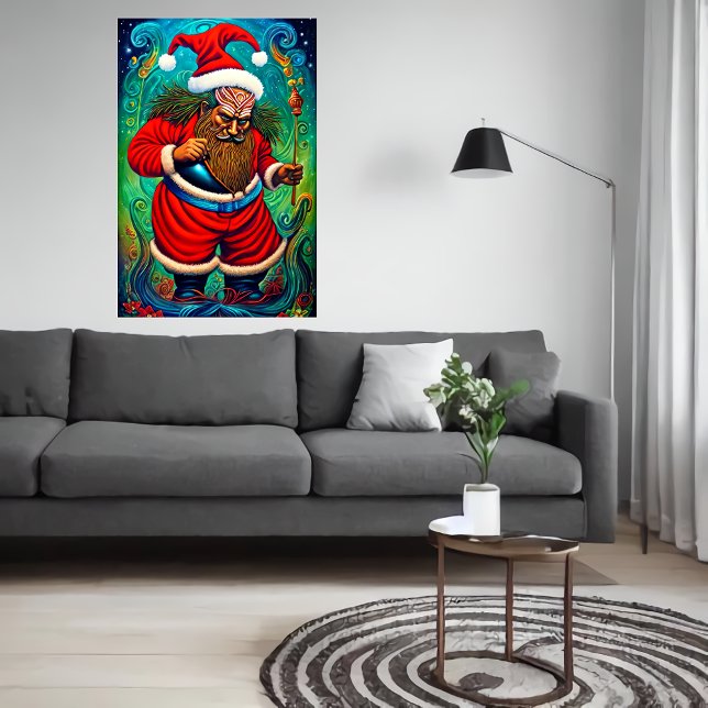 Strange porträtt i Jultomten | AI Art Poster (Skapare uppladdad)