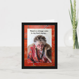 Strange röst i mitt huvud-mappade gratulationskort kort