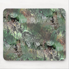 Strange struktur i grått grönt med abstrakt skalle musmatta