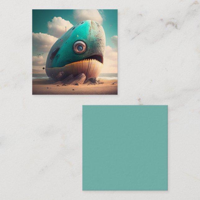 Strange Whale Anteckningskort (Fram/baksida)