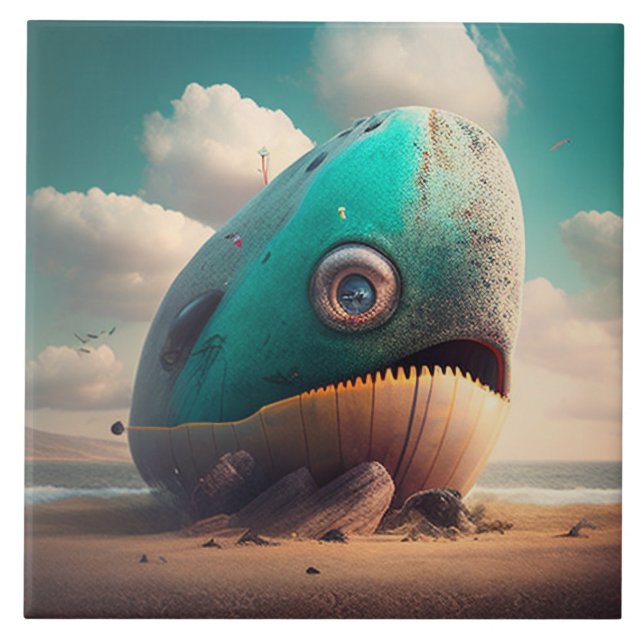 Strange Whale Kakelplatta (Framsidan)