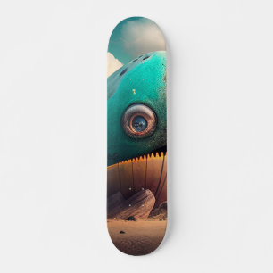 Strange Whale Mini Skateboard Bräda 18,5 Cm