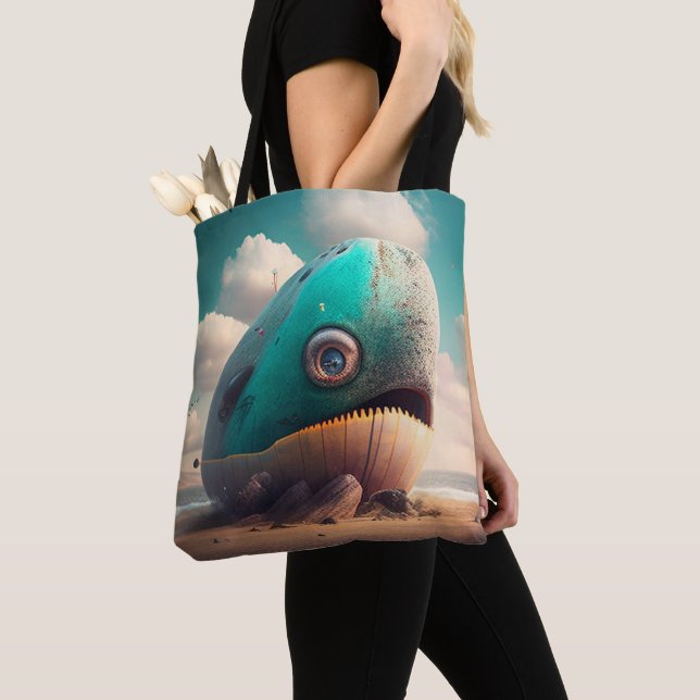 Strange Whale Tygkasse (Närbild)