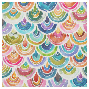 STRANGEBOW Rainbow Fish  Fold Skriv ut Tyg