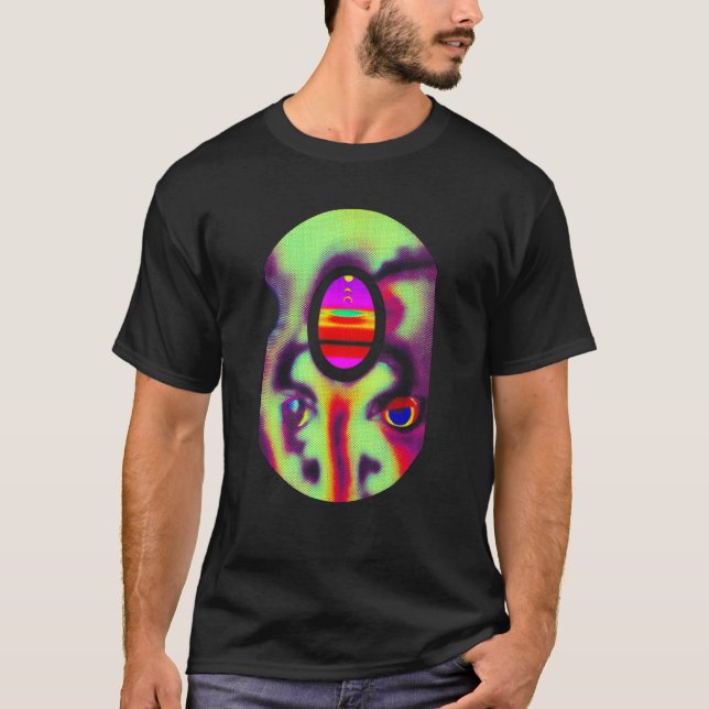 Strangecore Weirdcore Aesthetic Creepy Eyes T Shirt (Framsida)