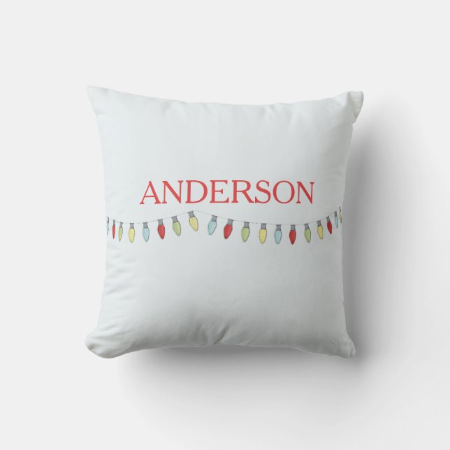 Strängen Jul Ljus Editable Pillow Kudde (Framsida)