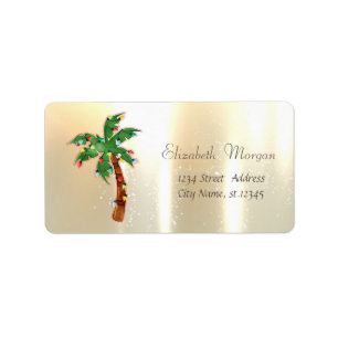 Strängen julgran Handflatan Ljus Guld Adressetikett