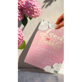 Strängen Ljus i Lunch & Bubly Möhippa Flowers Inbjudningar