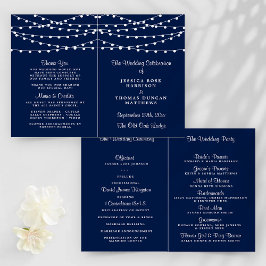 Strängen Ljus på insamlingen av blått Bröllop vid 