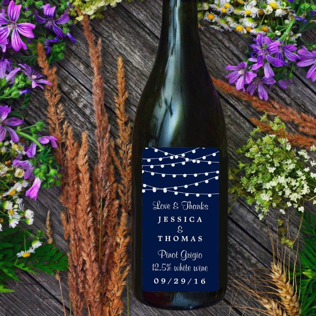 Strängen Ljus på insamlingen av blått Bröllop vid  Fraktsedel (Skapare uppladdad)