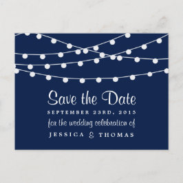 Strängen Ljus på insamlingen av blått Bröllop vid  Meddelande Vykort