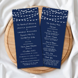 Strängen Ljus på insamlingen av blått Bröllop vid  Program