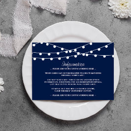 Strängen Ljus på insamlingen av blått Bröllop vid  Tilläggskort