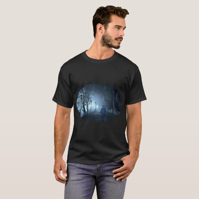 Stranger i parken i Nattdimma T Shirt (Hel framsida)