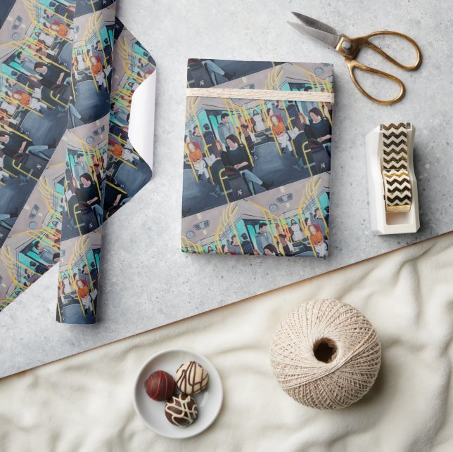 Stranger on the Bus Painting by Alfred Fox Presentpapper (Hantverk)