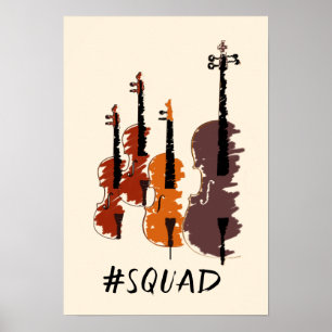 Stränger squaden som musik instrumenterar poster