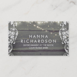 Stränger Wood snöre för den lantliga ladugården Visitkort