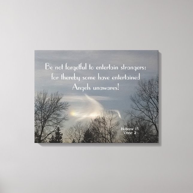 STRANGERS KAN VARA ÄNGLAR CANVASTRYCK (Framsida)