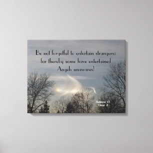 STRANGERS KAN VARA ÄNGLAR KANVASTRYCK