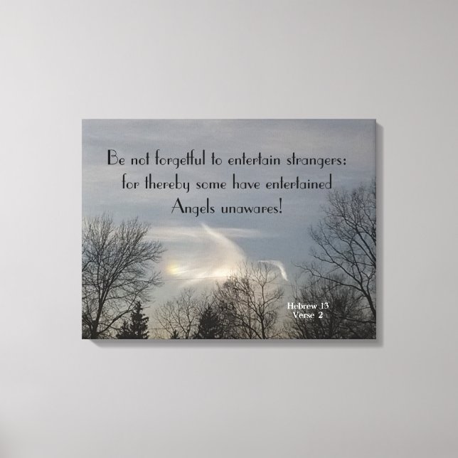 STRANGERS KAN VARA ÄNGLAR KANVASTRYCK (Framsida)