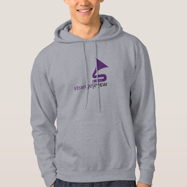 Strangeways radiosände hoodien sweatshirt med luva (Framsida)