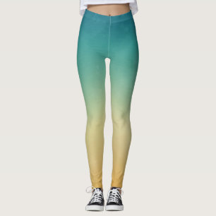 Stränglig för benbalkar från Handflatan sunset Trä Leggings