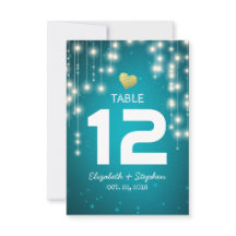 Strängljus Bröllop Plats Bord Nummer