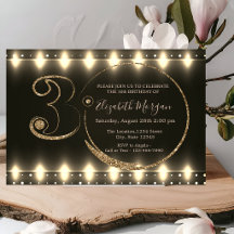 Strängljus Guld Glitter 30-årsdag