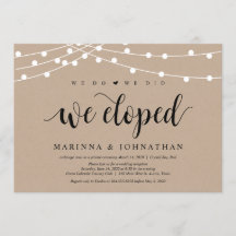 Strängljus Kraft, Svart typsnitt, Bröllopsflykt