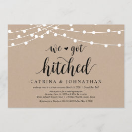 Strängljus Kraft, Svart typsnitt, Bröllopsflykt Inbjudningar